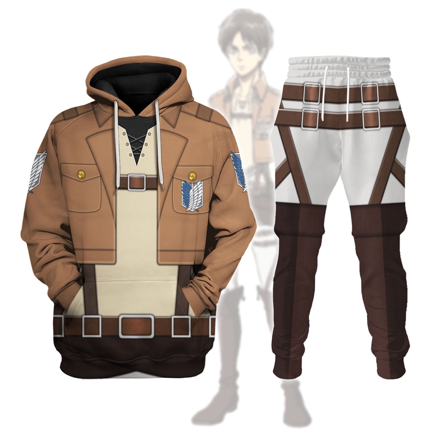 Gearhomie Eren Yeager Costume track suit 