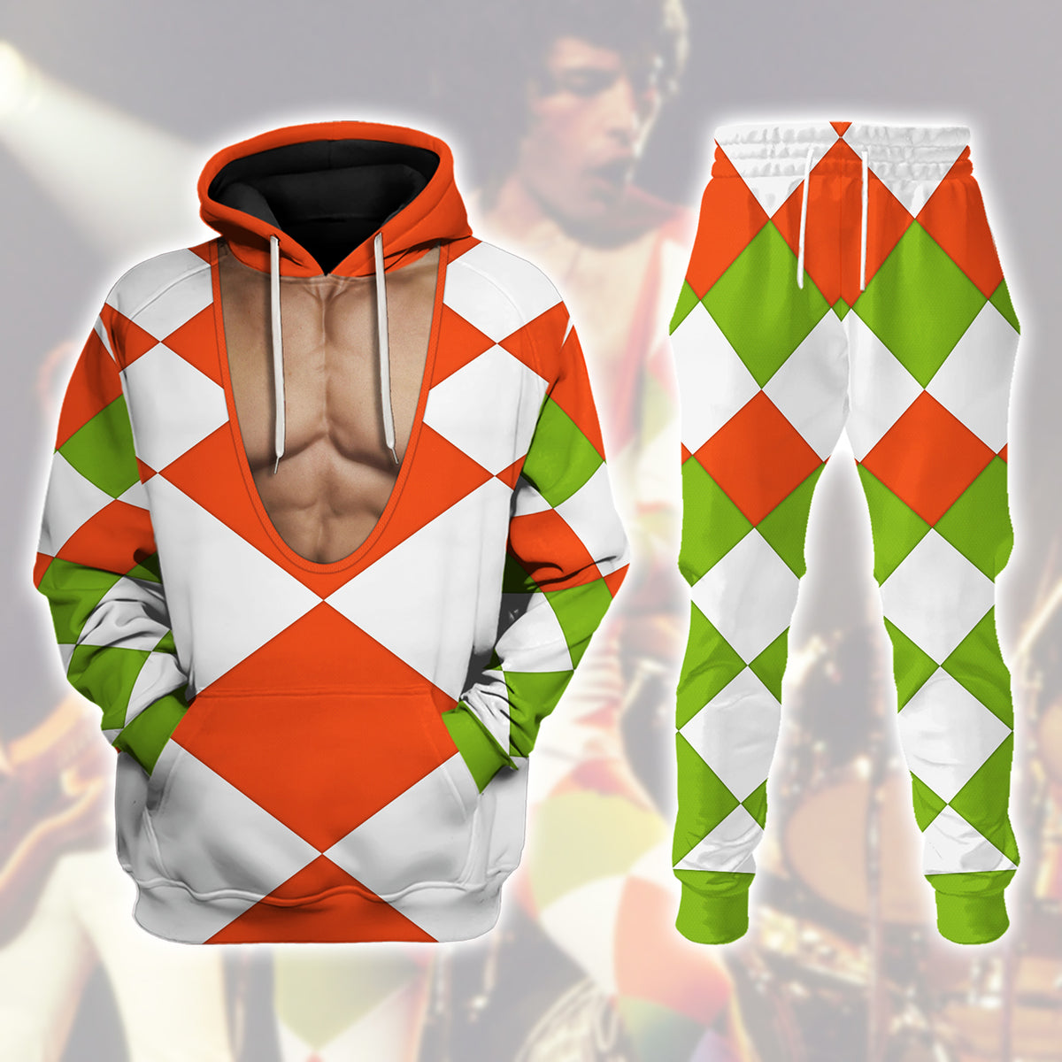 Gearhomie Freddie Mercury Outfit Costume cosplay track suit  (2)