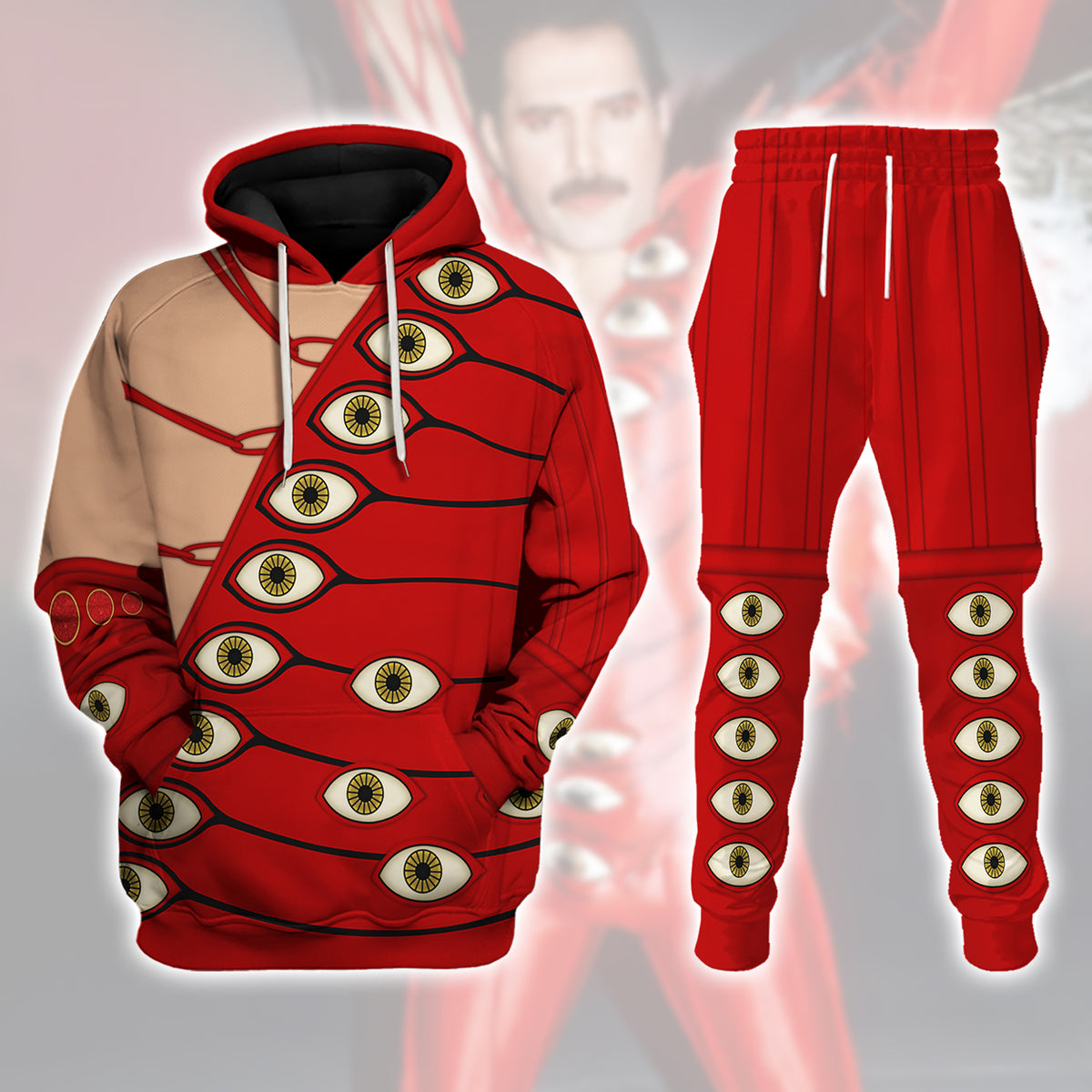 Gearhomie Freddie Mercury Outfit Costume track suit 