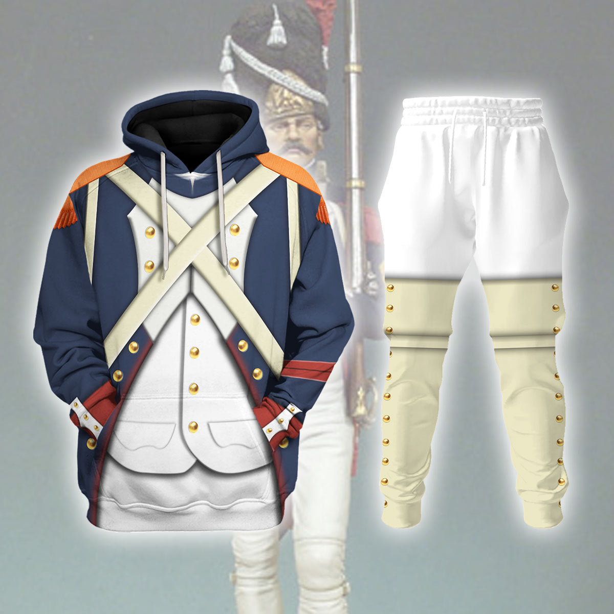 Gearhomie French Imperial Guard Grenadier Costume track suit 