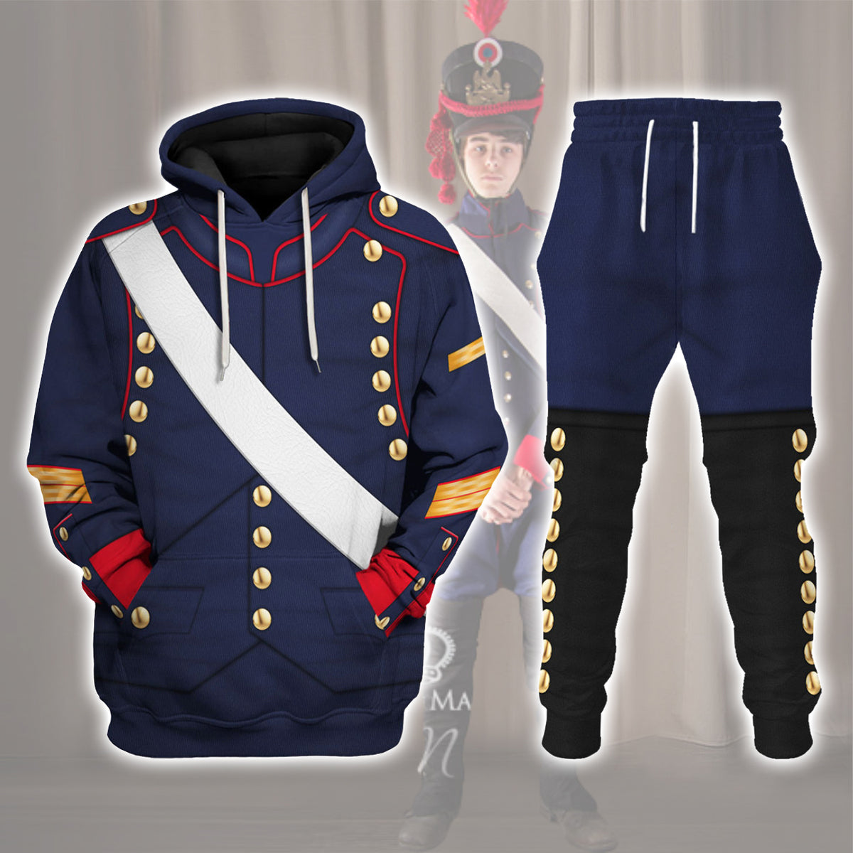 Gearhomie French Line Artillery-1806 Uniform All Over Print track suit 