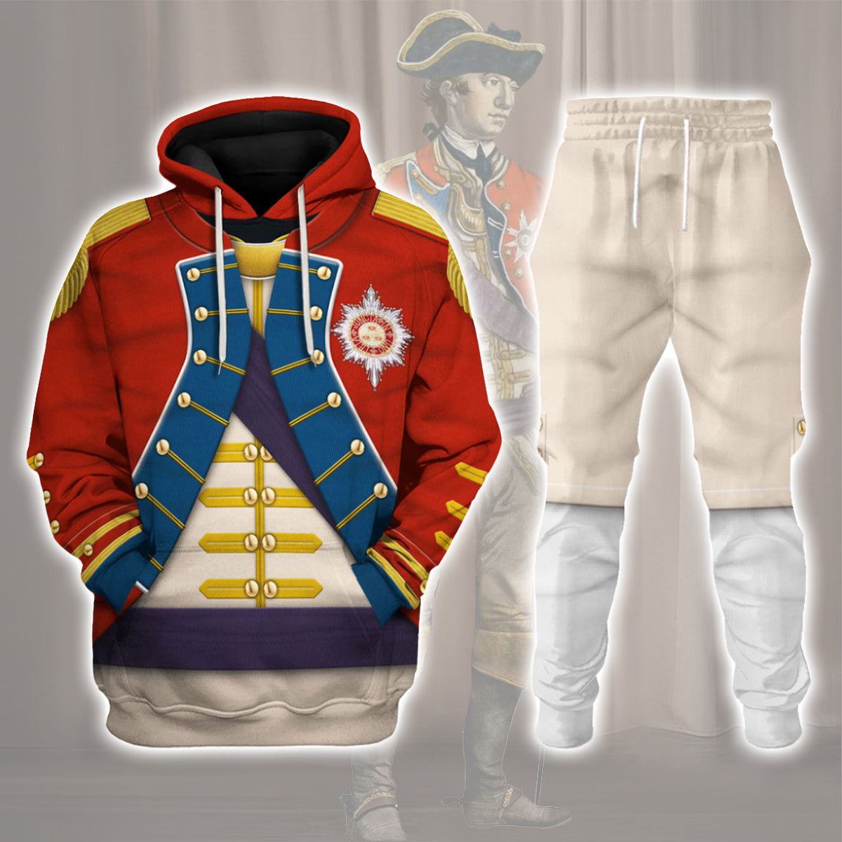 Gearhomie General Washington - The American Revolution Uniform All Over Print track suit 