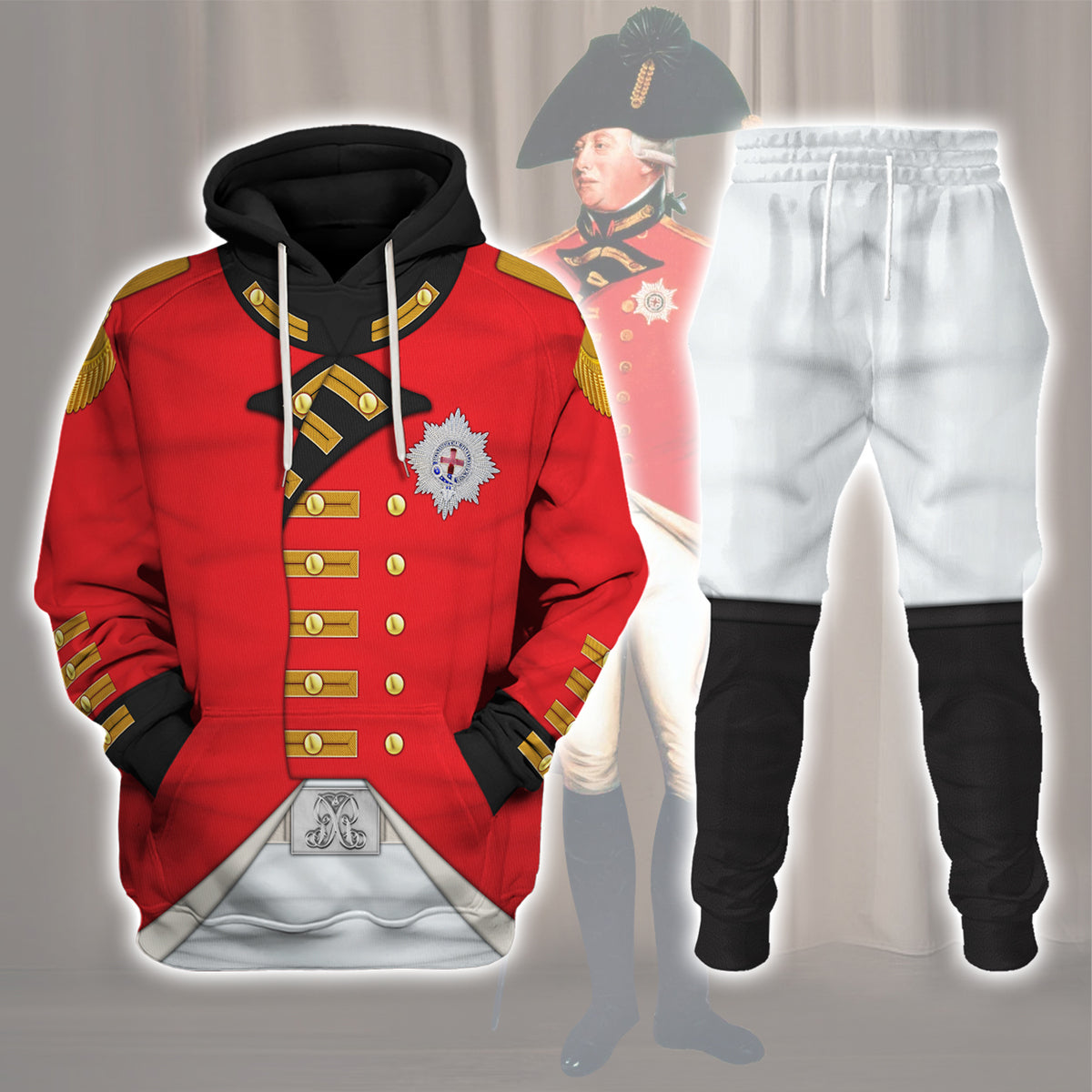 Gearhomie George III of England Uniform Costume track suit 