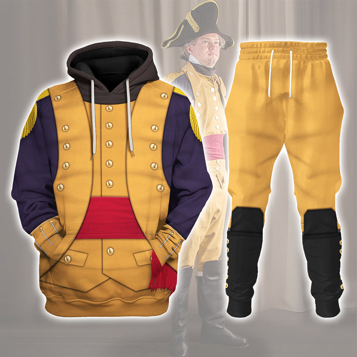 Gearhomie George Washington Uniform All Over Print track suit 