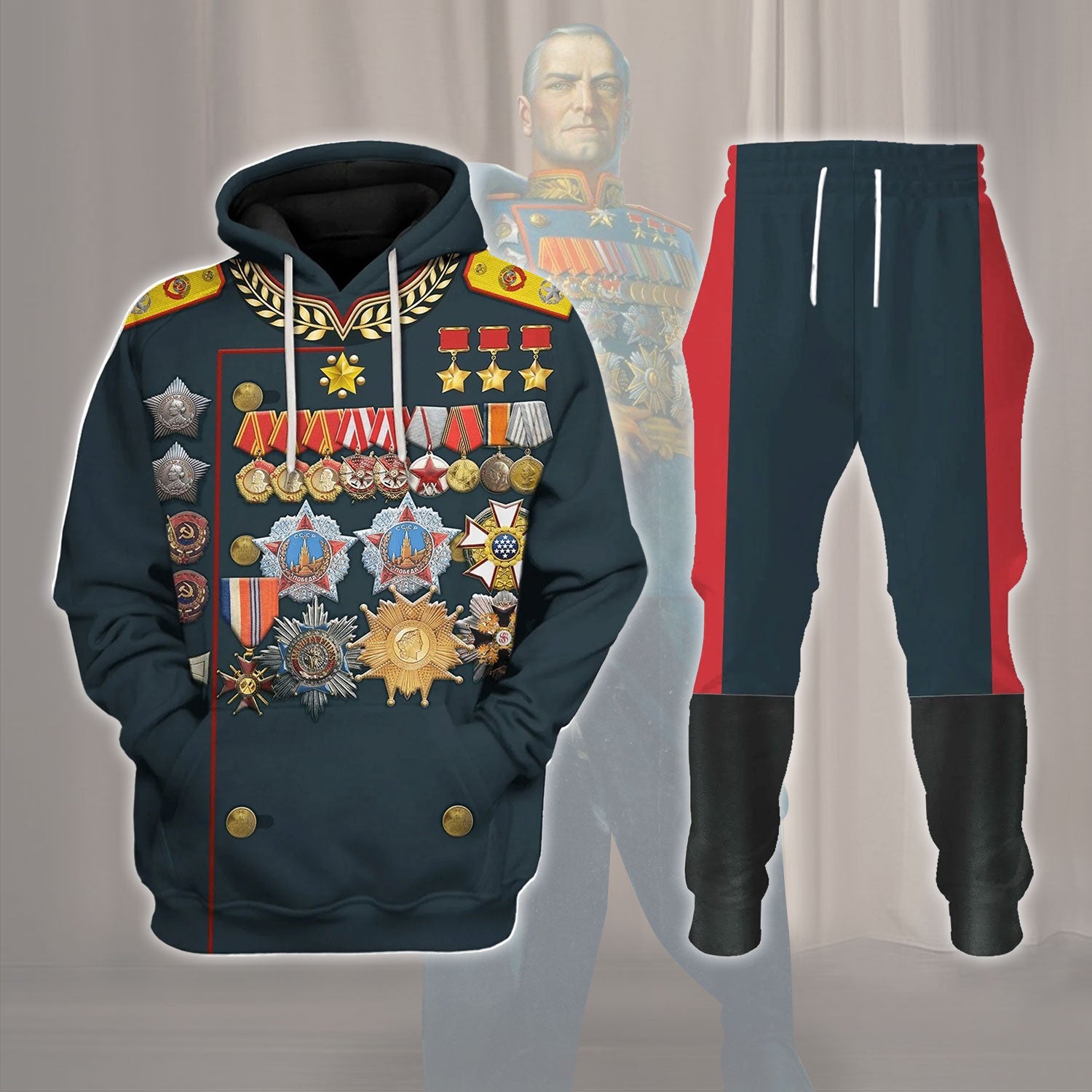 Gearhomie Georgy Zhukov Soviet General and Marshal Of The Soviet Costume track suit 