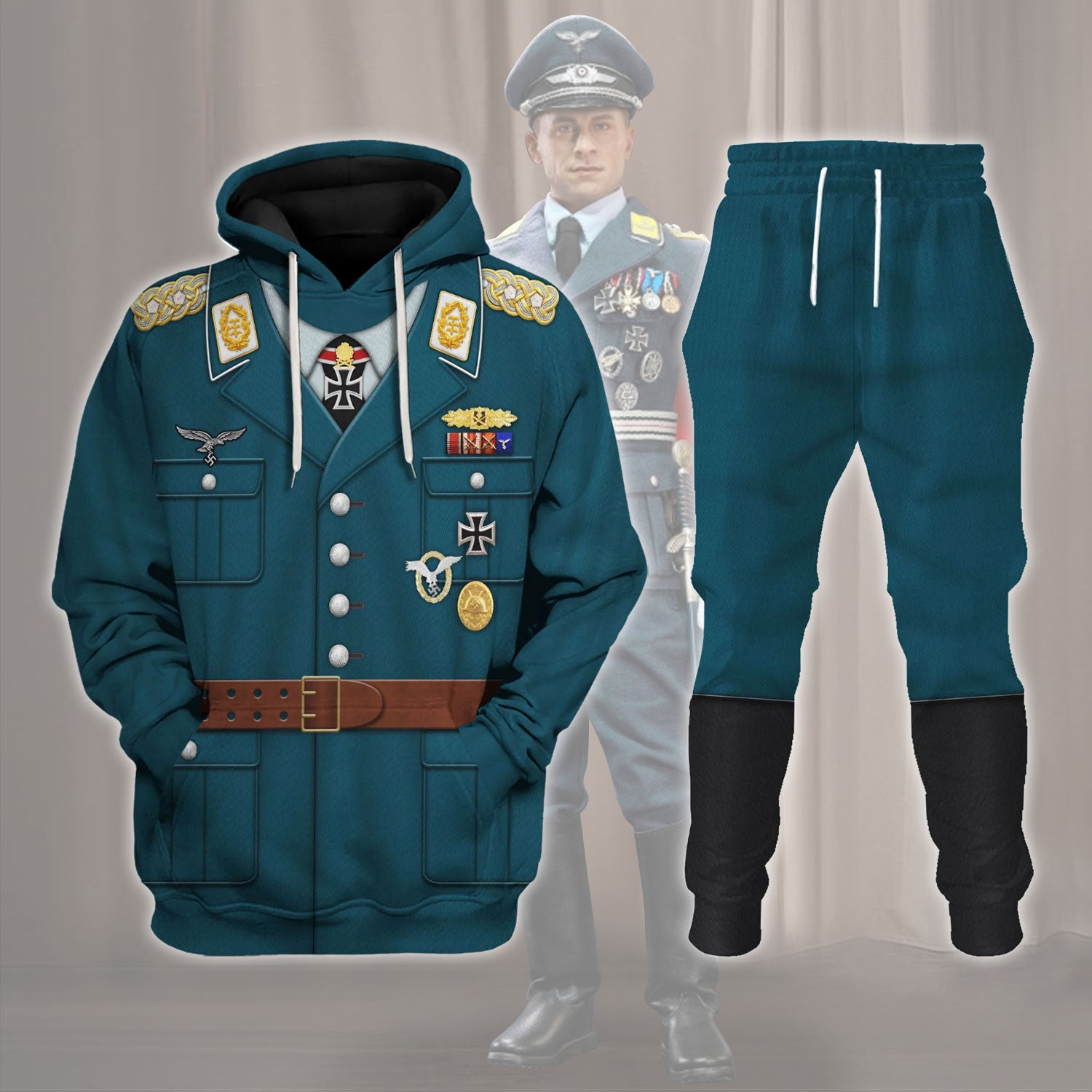 Gearhomie German Aircraft Pilot Werner Molders Costume track suit 