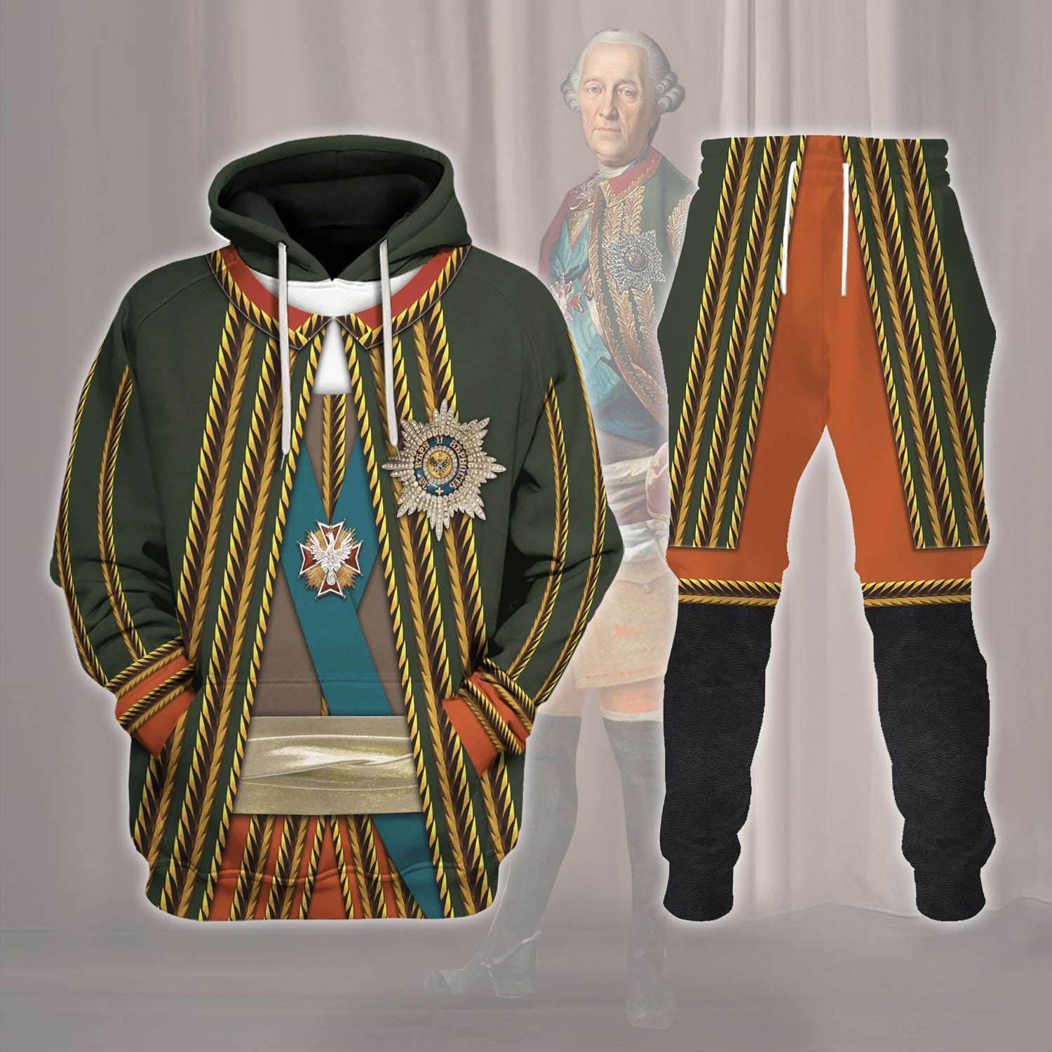 Gearhomie German Army Officer Burkhard Christoph von Munnich Costume track suit 