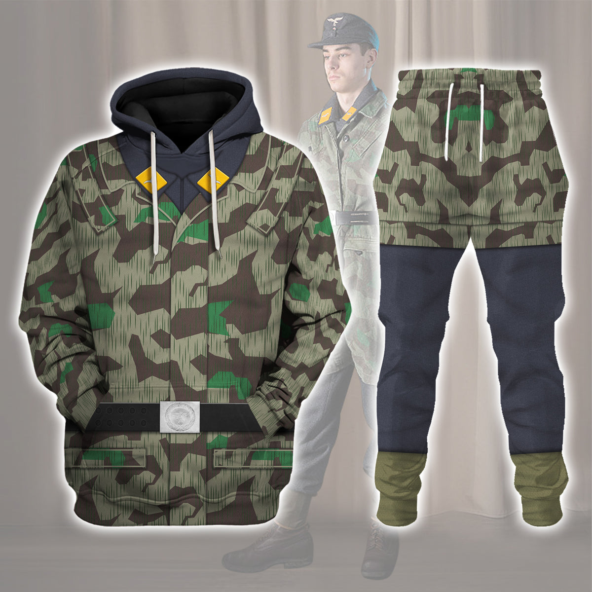 Gearhomie German Parachutist-Splinter Pattern Smock-Basic Uniform Costume track suit 