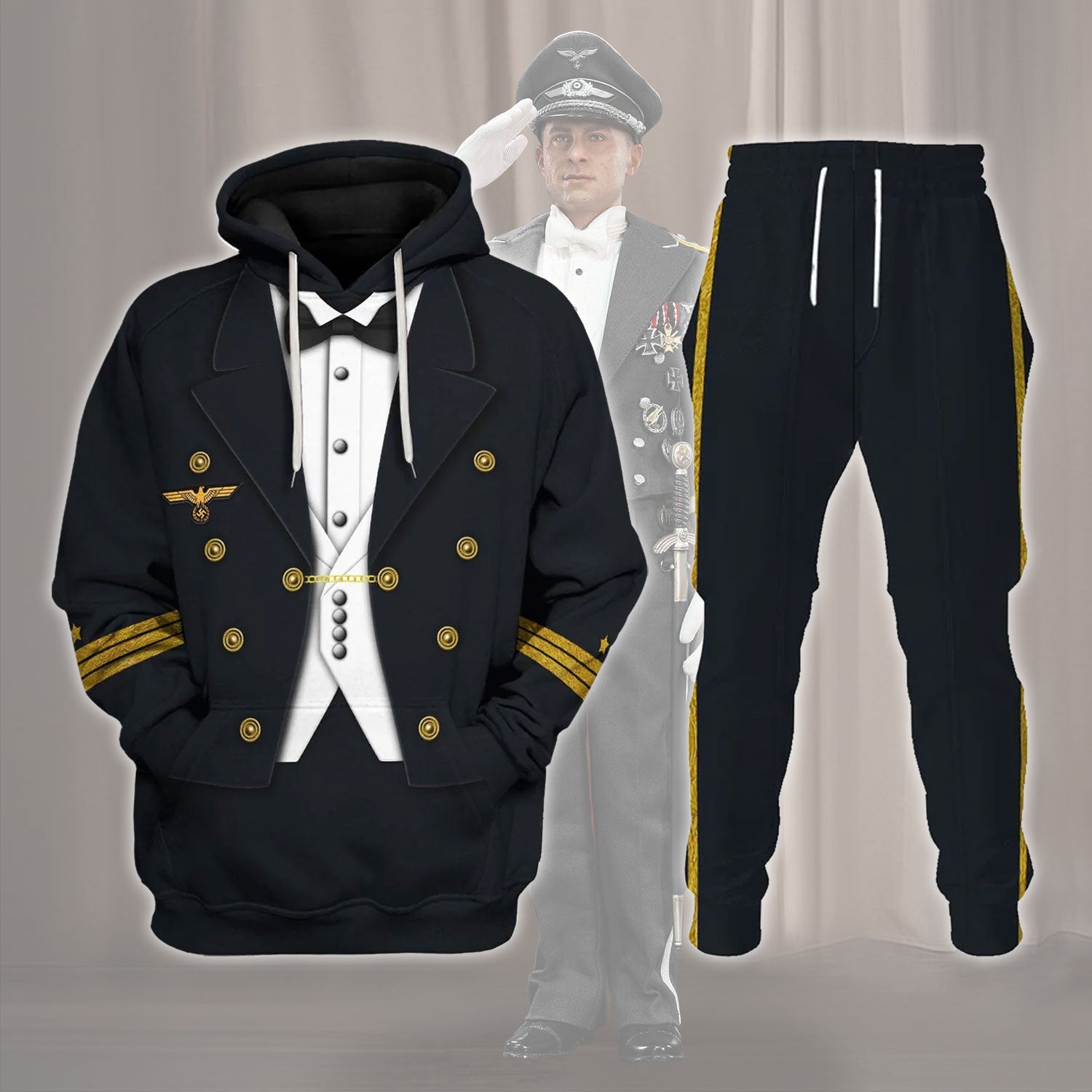 Gearhomie German WWII Kriegsmarine (War Navy) Officer Costume track suit 