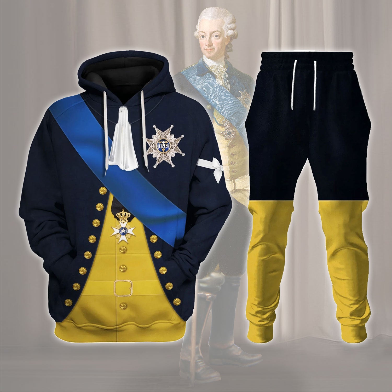 Gearhomie Gustav III Monarch of Sweden Costume track suit 