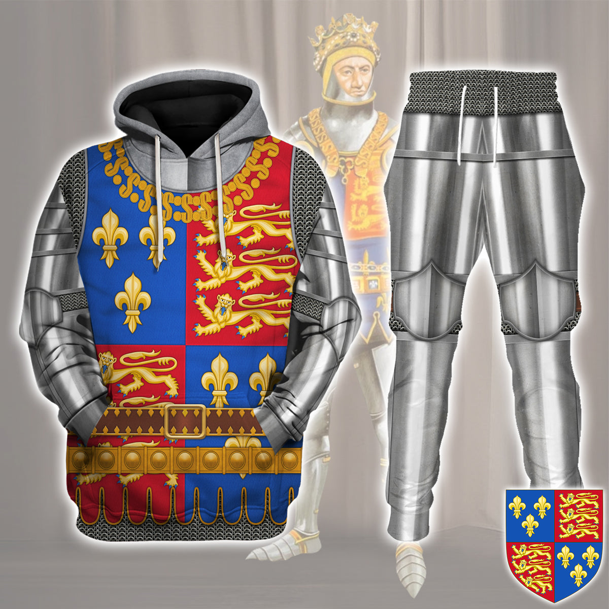 Gearhomie Henry V Amour Knights Costume track suit 