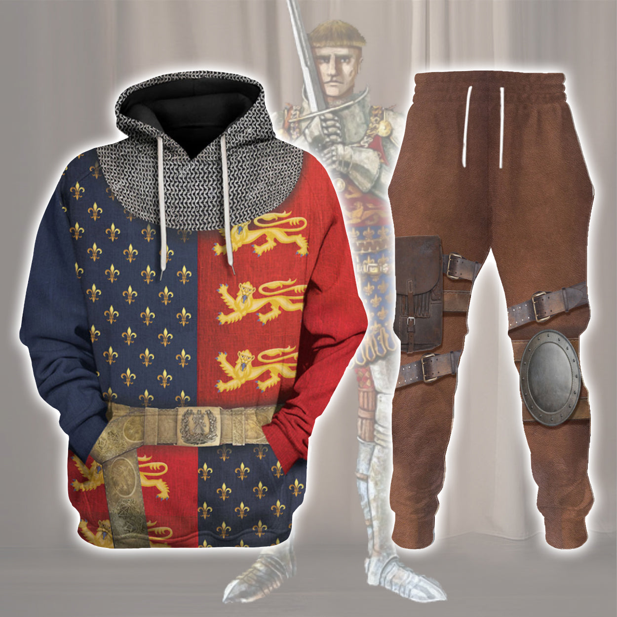 Gearhomie Henry V of England Knight Costume track suit 