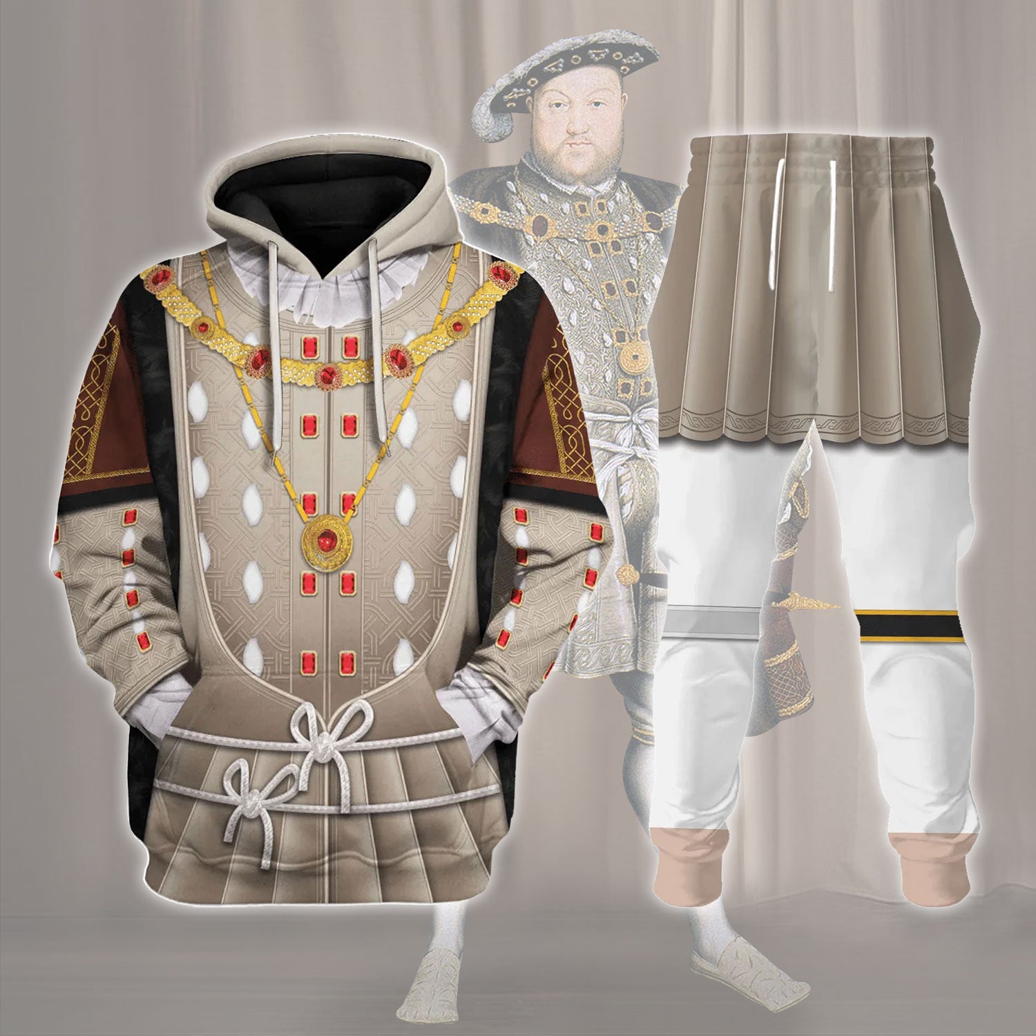 Gearhomie Henry VIII King of England Costume track suit 