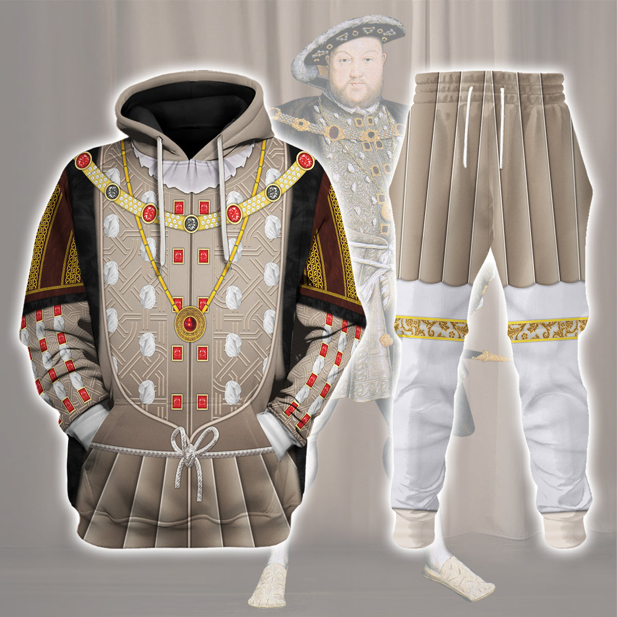 Gearhomie Henry VIII of England Costume track suit 