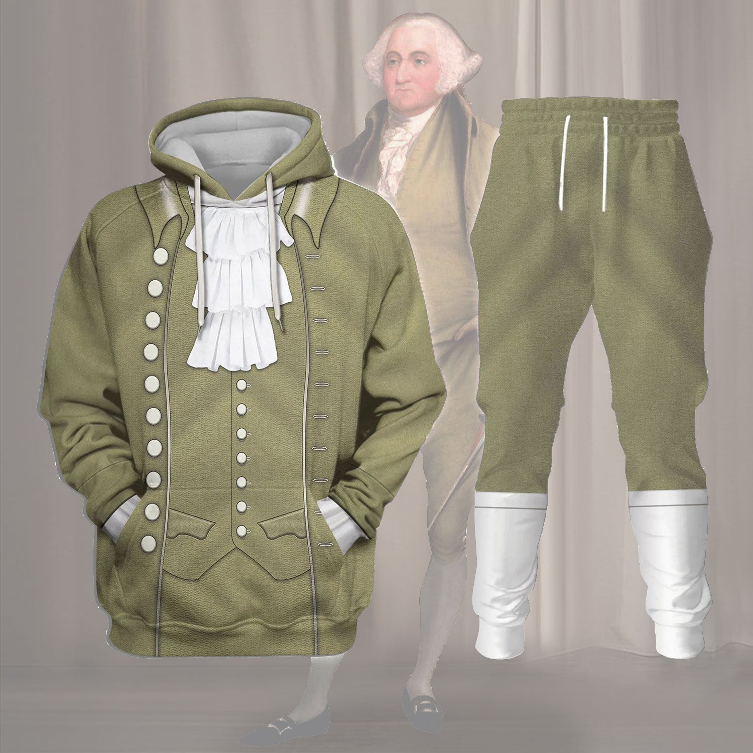 Gearhomie John Adams U.S. President Costume track suit 