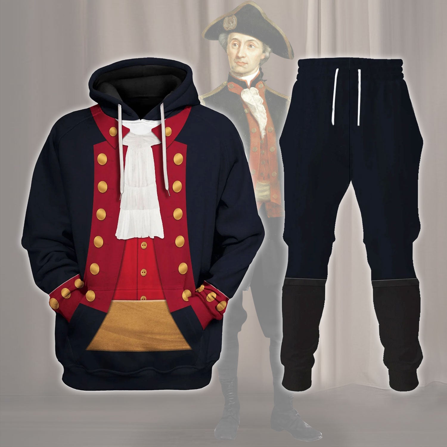 Gearhomie John Paul Jones Revolutionary War Costume track suit 