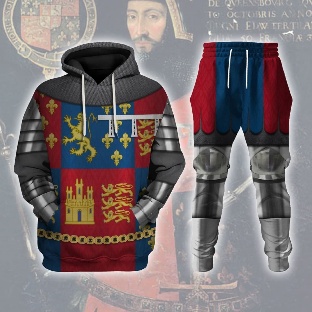 Gearhomie John of Gaunt, Duke of Lancaster Costume track suit 