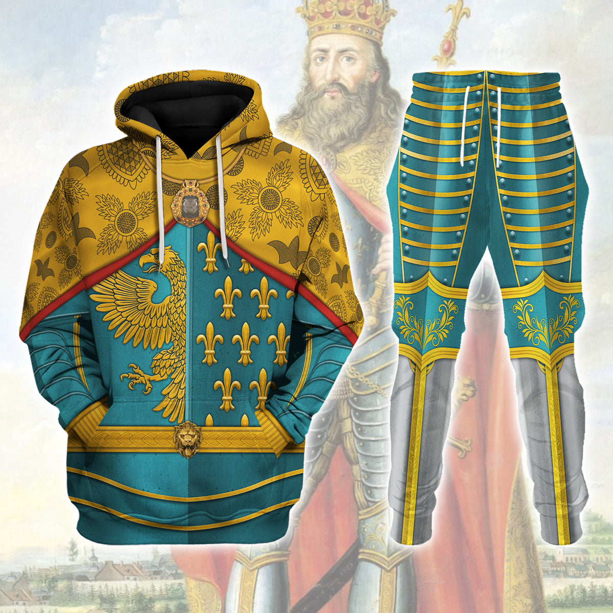 Gearhomie Karl I Charlemagne Holy Roman Emperor Costume track suit