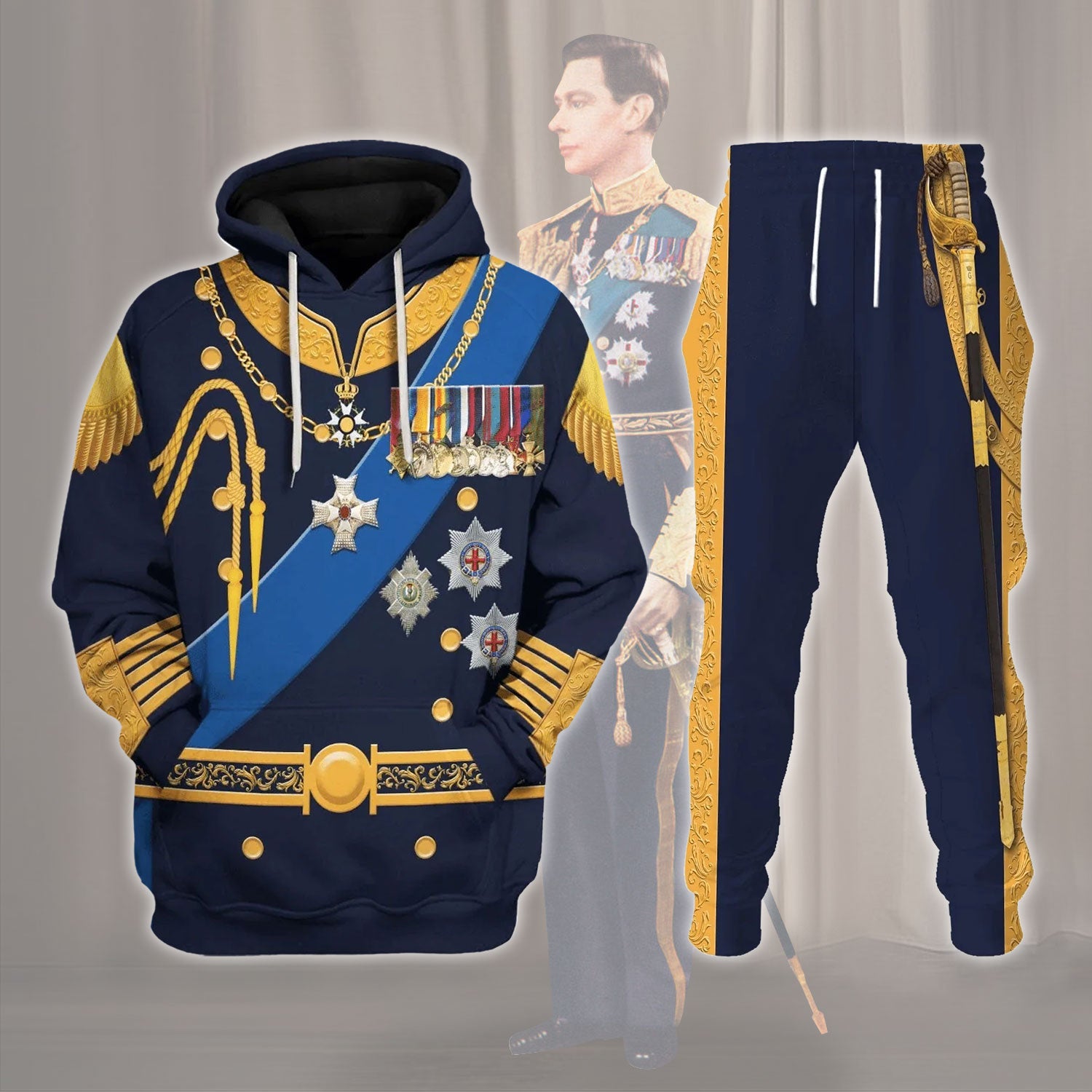 Gearhomie King George VI King of United Kingdom Costume track suit 