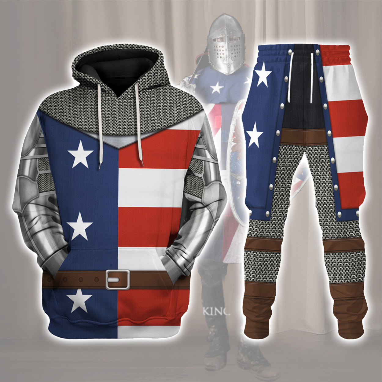 Gearhomie Knight Of U S A Costume track suit 