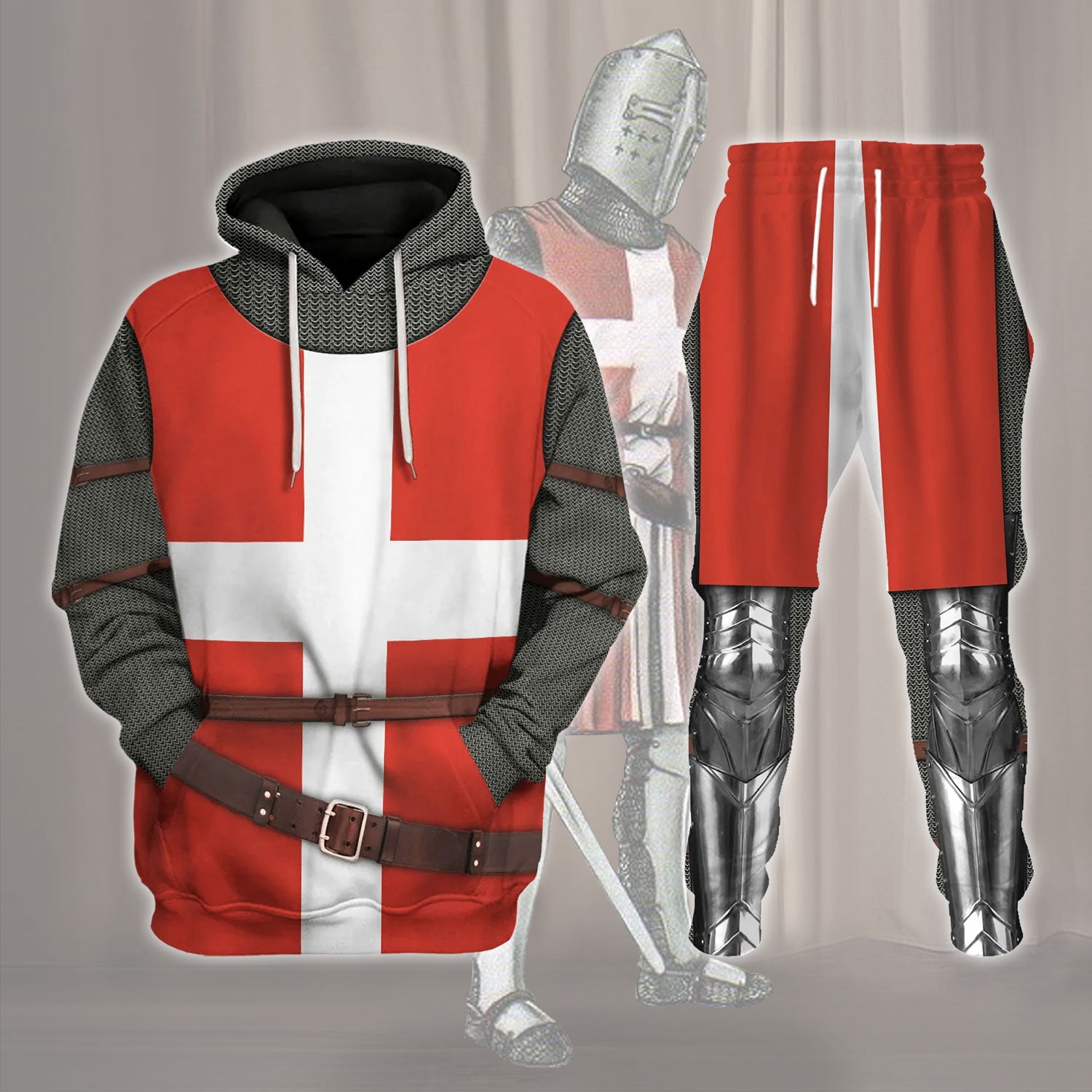 Gearhomie Knights Hospitaller The Order of Knights of the Hospital of Saint John of Jerusalem Costume track suit 