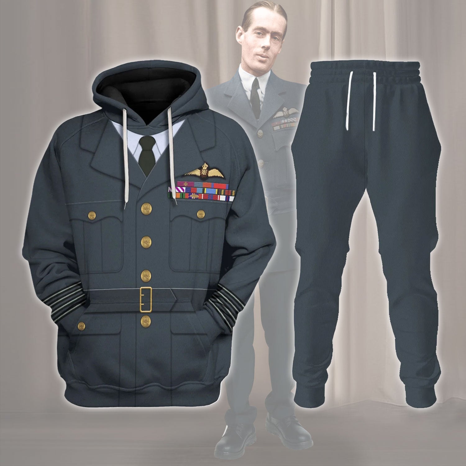 Gearhomie Leonard Cheshire Royal Air Force Pilot Uniform Costume track suit 