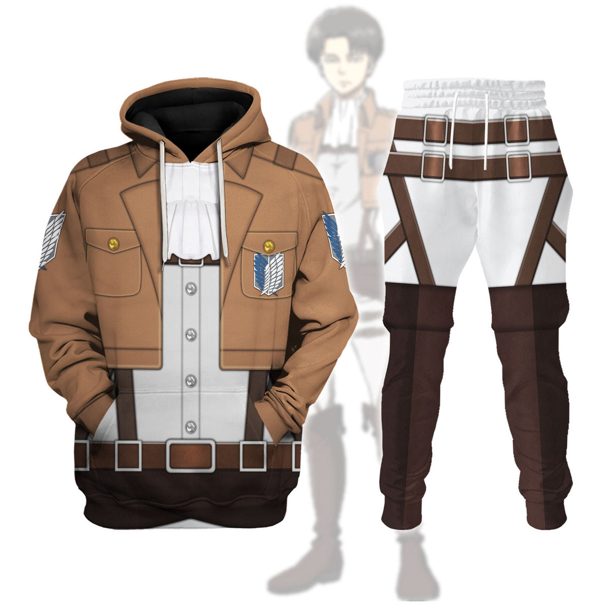 Gearhomie Levi Ackerman Costume track suit 