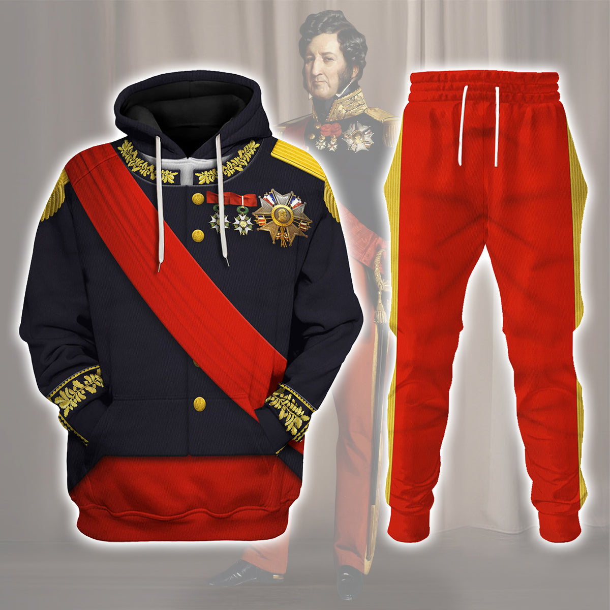 Gearhomie Louis Philippe I of France Uniform All Over Print track suit 