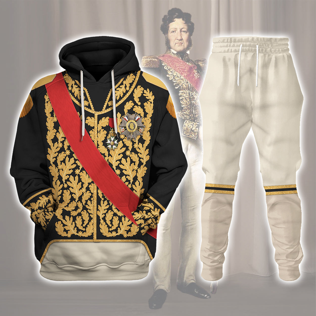 Gearhomie Louis Philippe I of France in Coronation Robes Uniform All Over Print track suit 