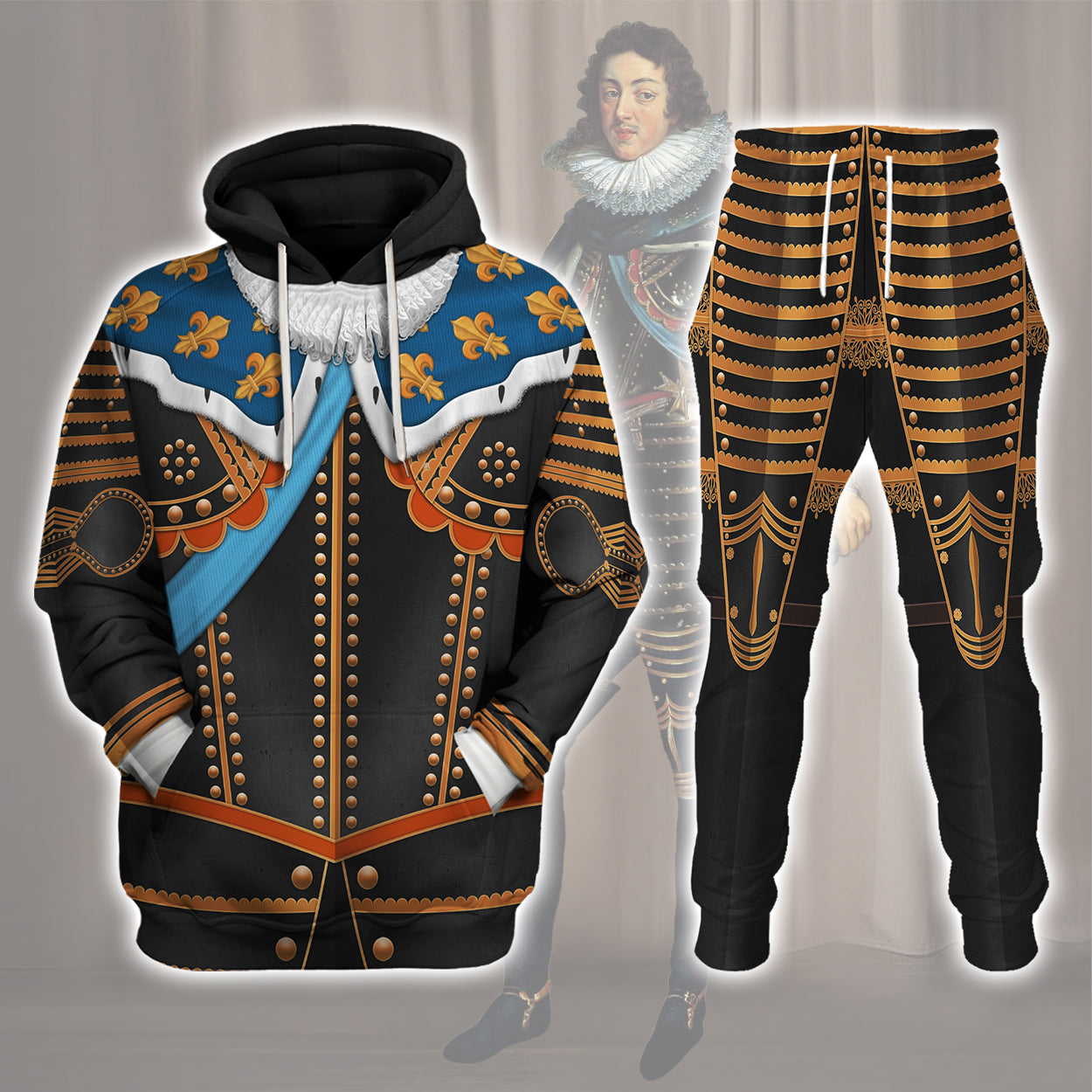 Gearhomie Louis XIII of France Warrior King Costume All Over Print track suit 