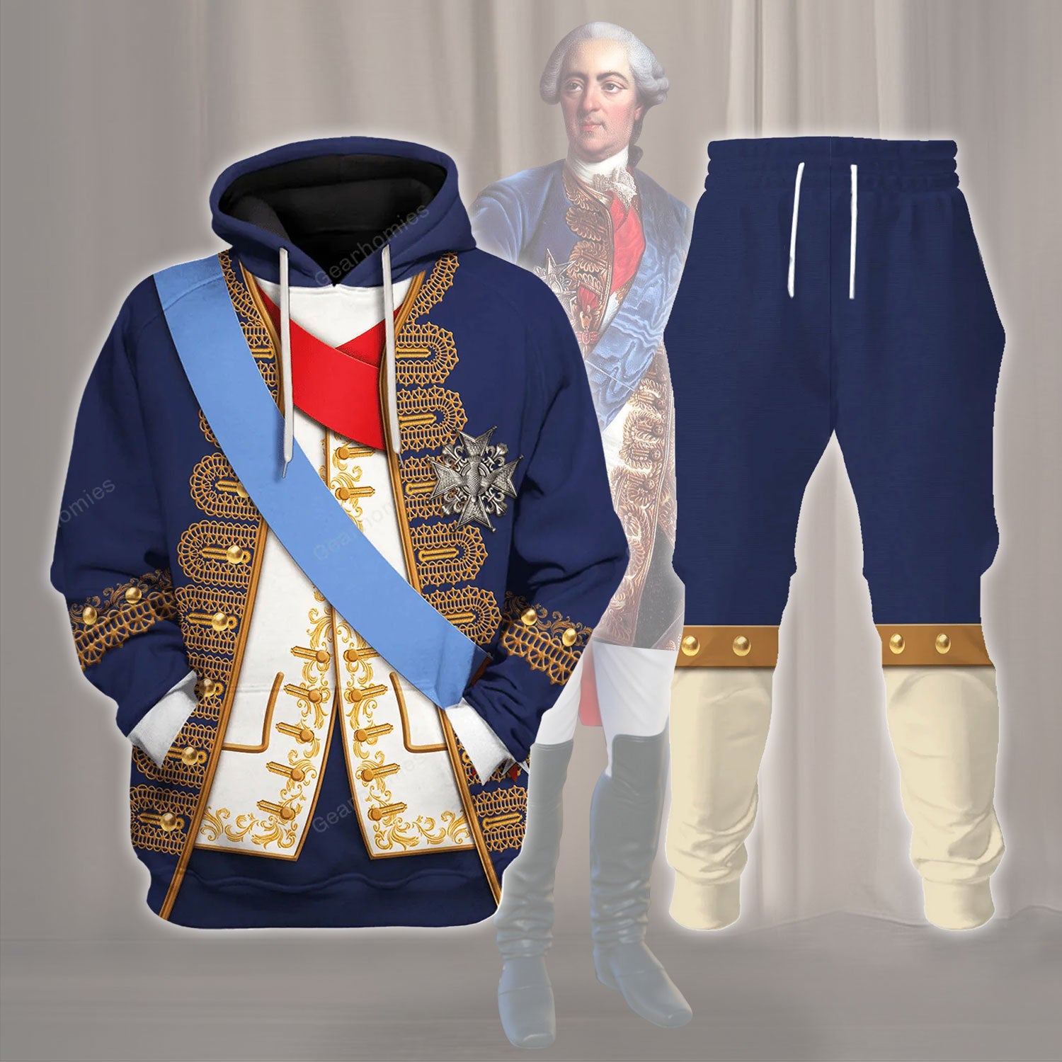 Gearhomie Louis XV of France Costume track suit