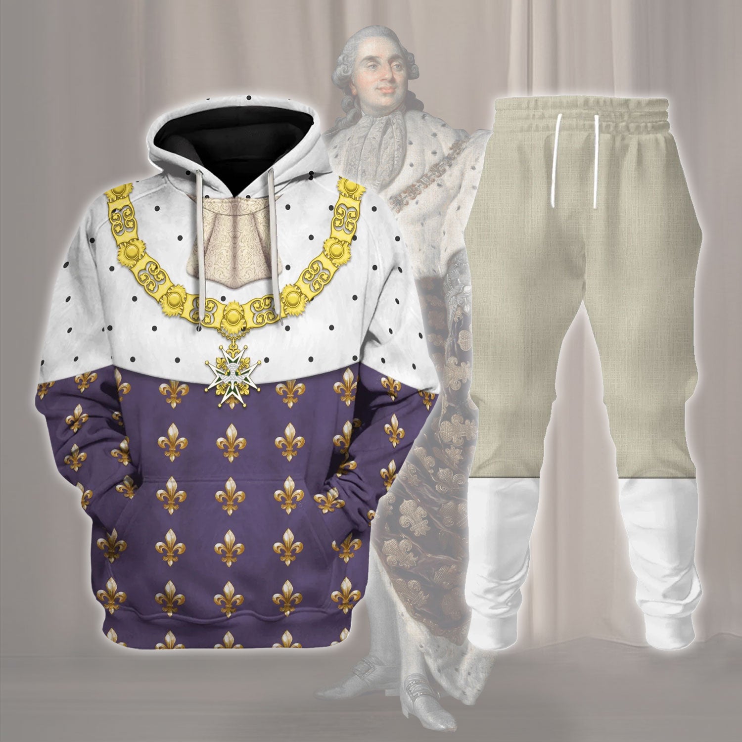 Gearhomie Louis XVI King Of France Costume track suit 