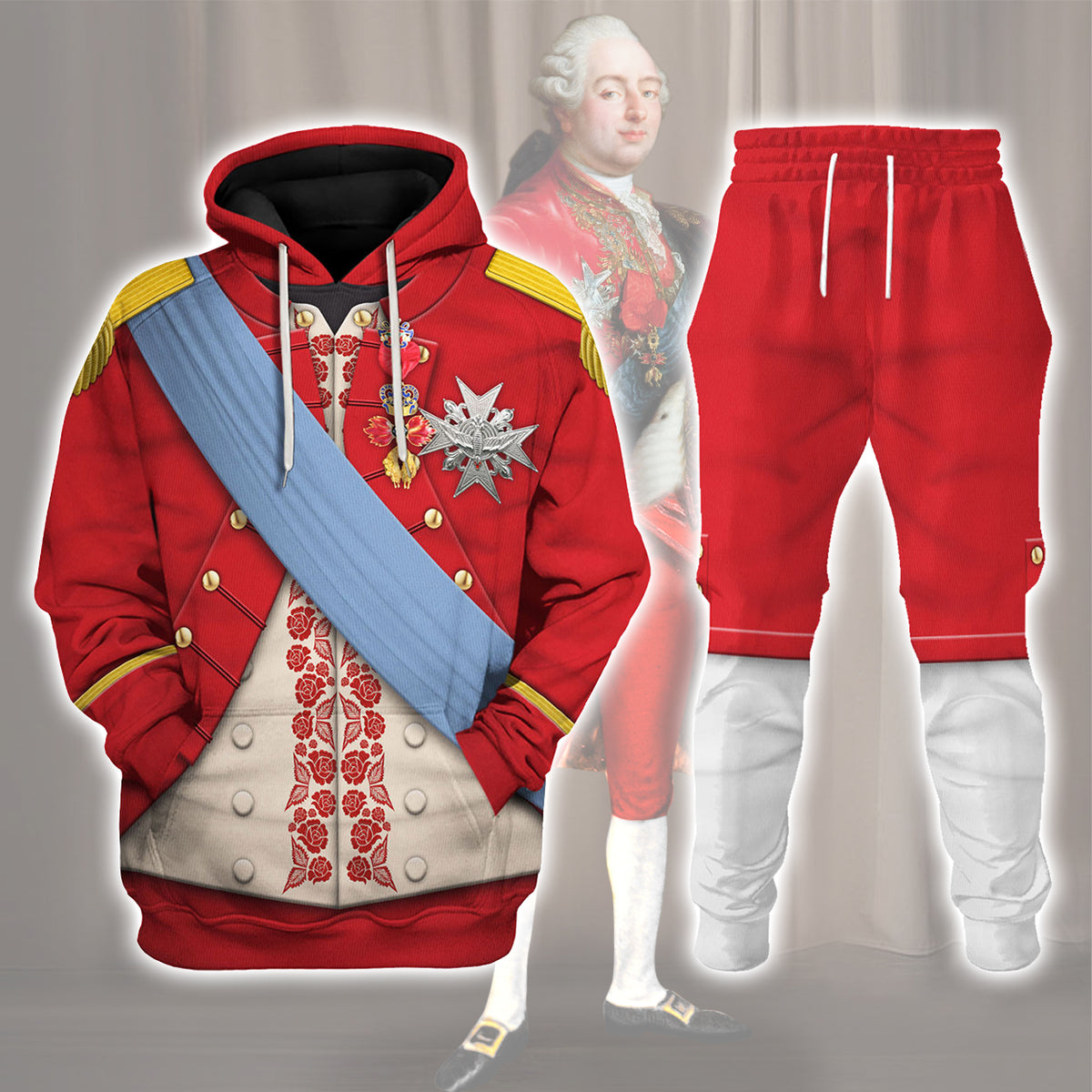 Gearhomie Louis XVI of France Uniform All Over Print track suit 