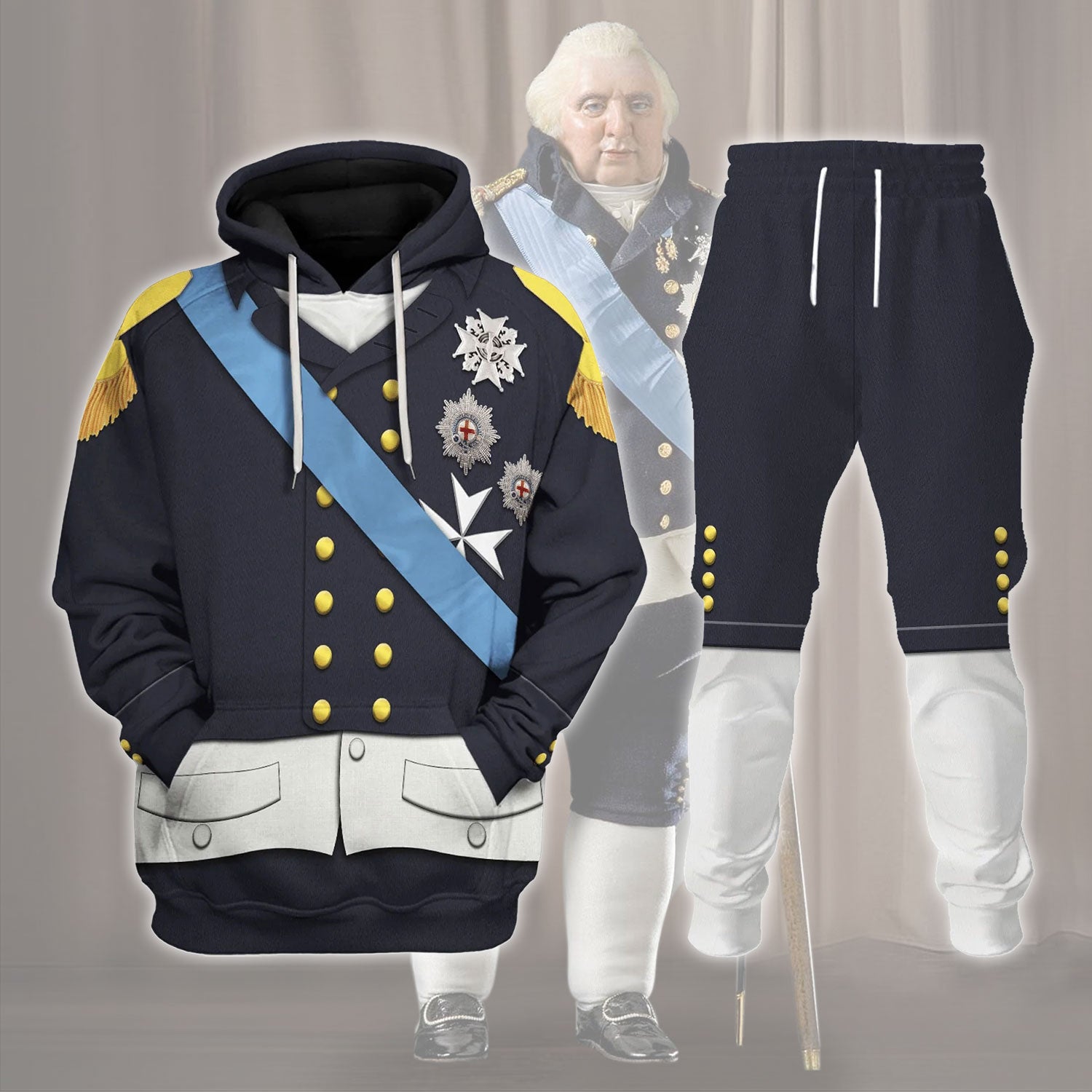 Gearhomie Louis XVIII Of France Costume track suit 