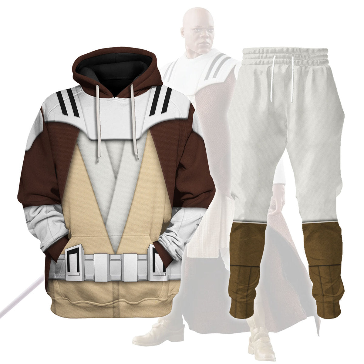 Gearhomie Mace Windu's Jedi Robes Costume track suit 