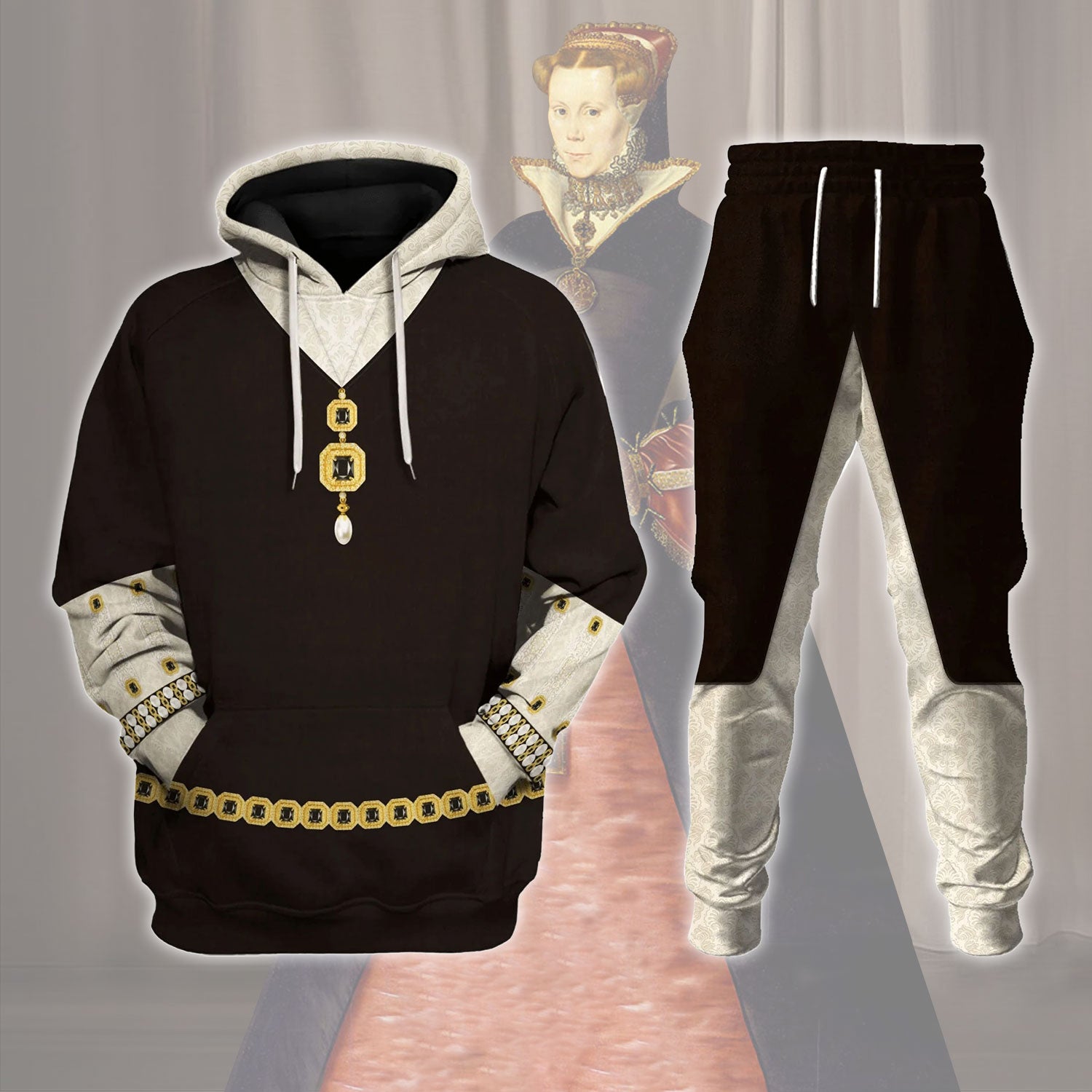 Gearhomie Maria Tudor Monarch of England Costume track suit 