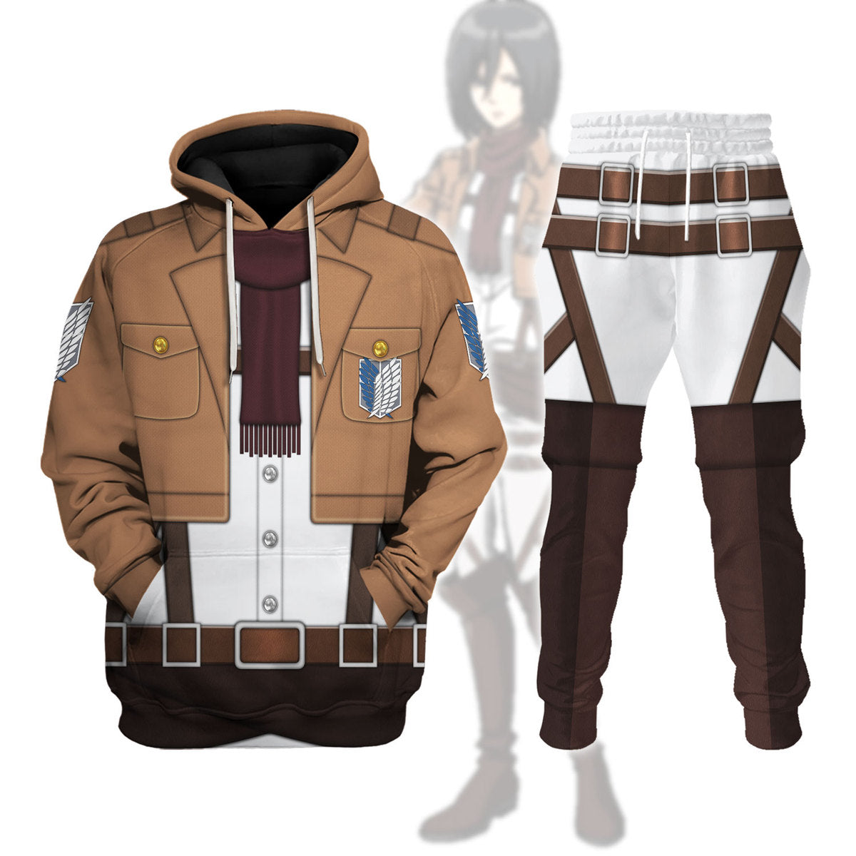 Gearhomie Mikasa Ackerman Costume track suit 