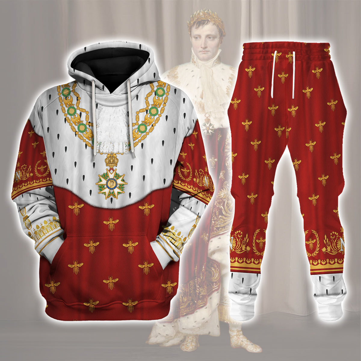 Gearhomie Napoleon I in Coronation Robes Costume All Over Print track suit 