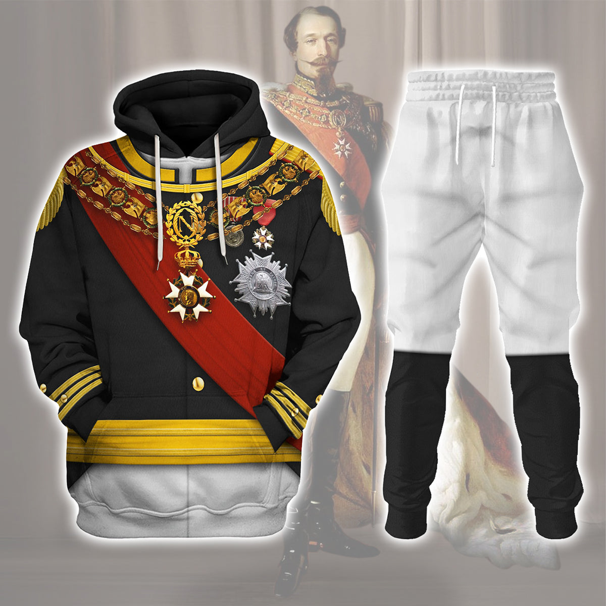 Gearhomie Napoleon III in Coronation Robes Uniform All Over Print track suit 