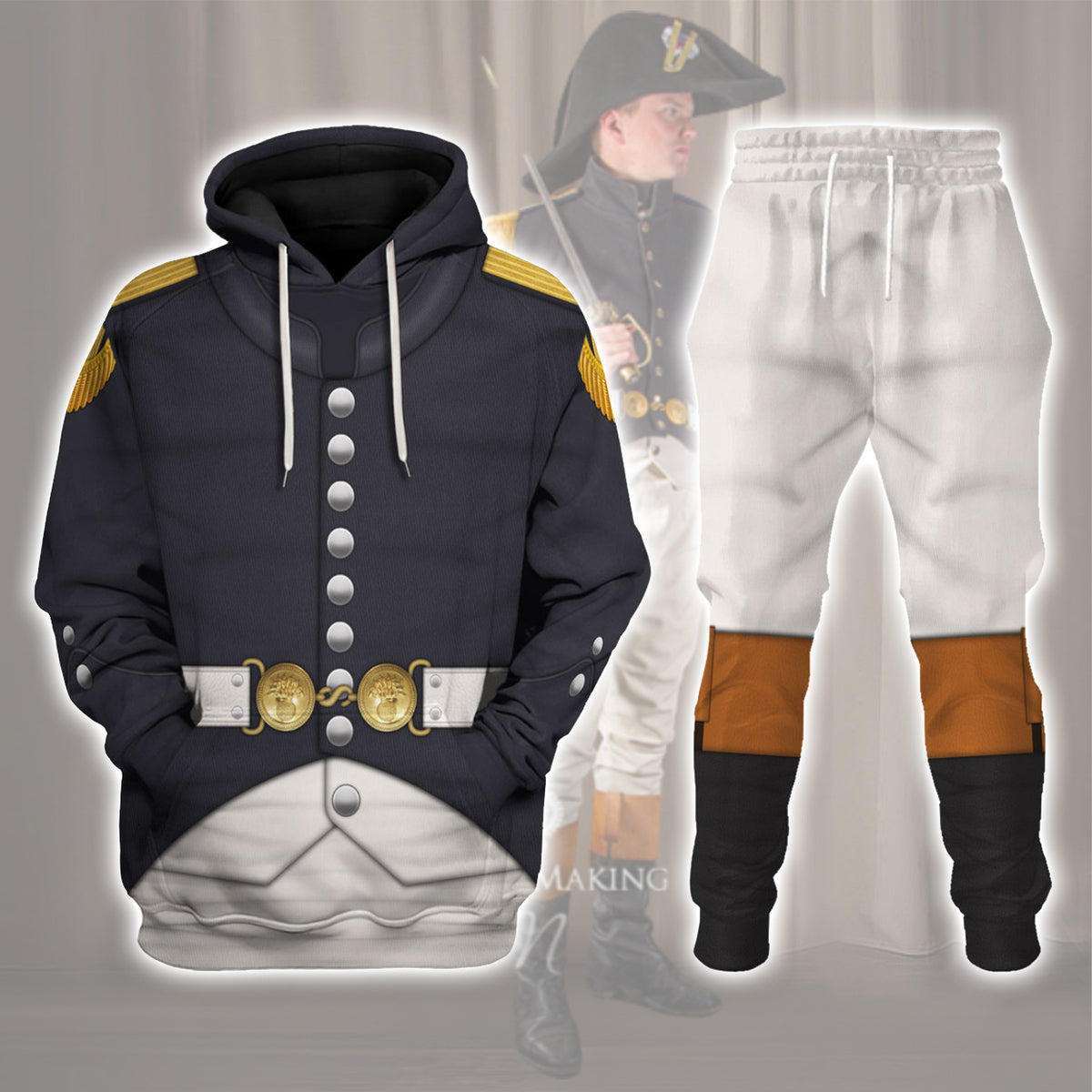 Gearhomie Napoleonic French Grenadier Officer-Campaign Dress (1806-1815) Uniform All Over Print track suit 