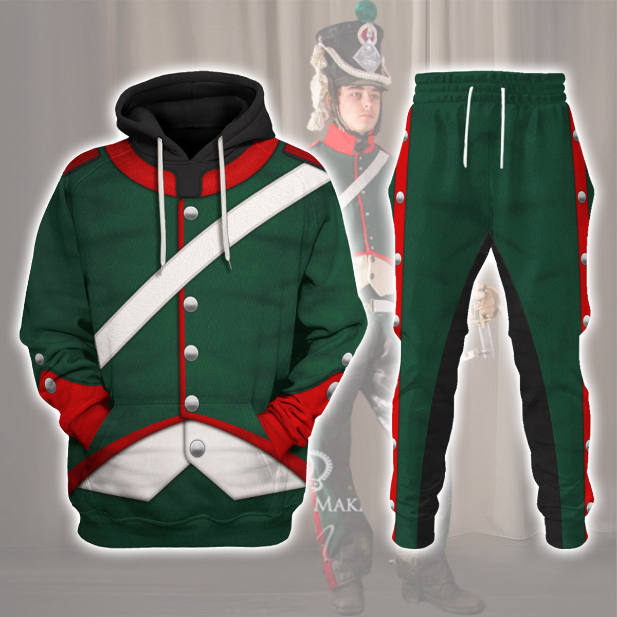 Gearhomie Napoleonic French Light Cavalry-Chasseur A Cheval-Campaign Dress (1806-1815) Uniform All Over Print track suit 