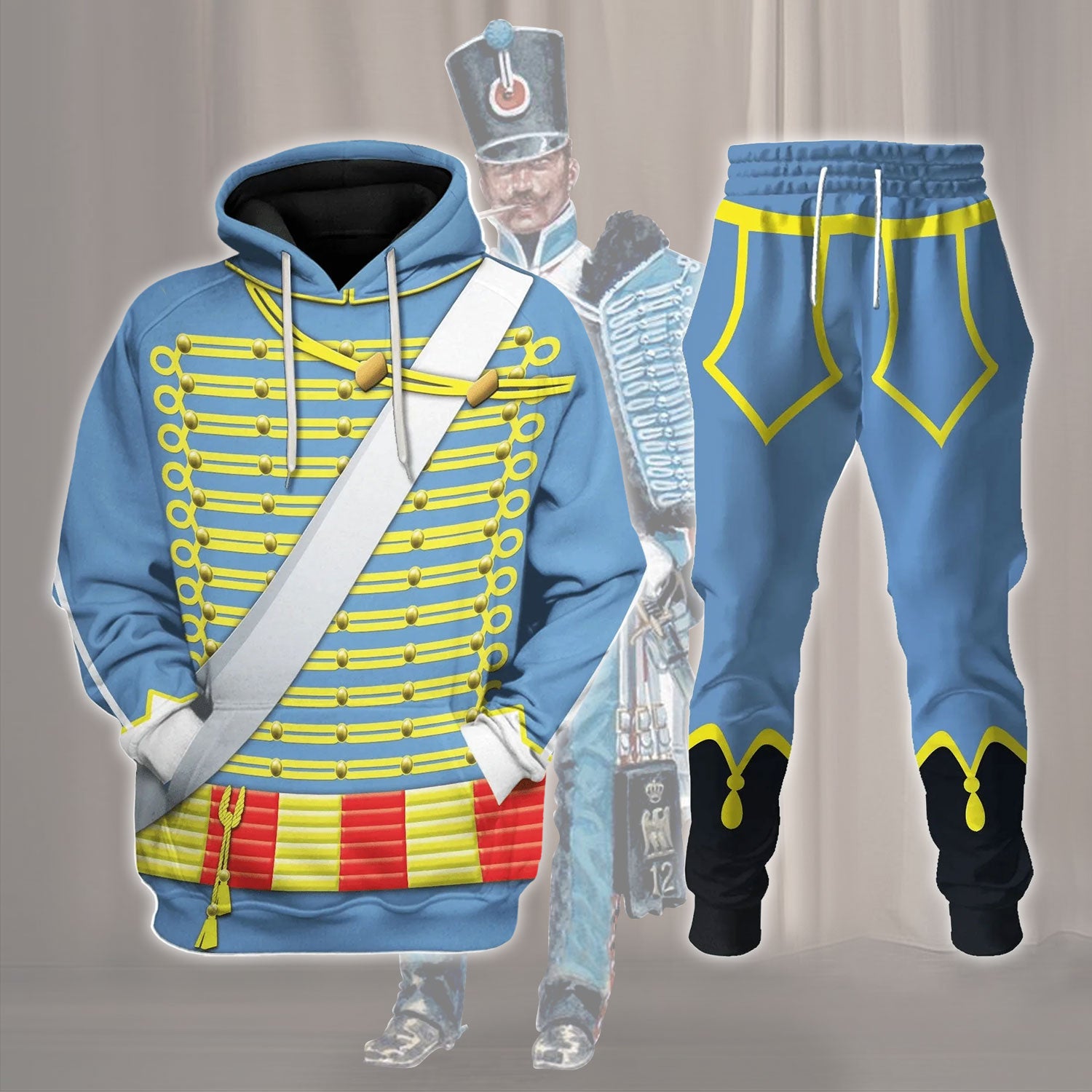 Gearhomie Napoleonic of the French Hussars Costume track suit