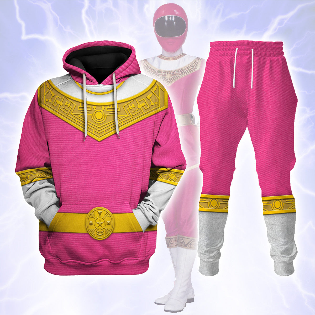 Gearhomie Pink Power Rangers Zeo track suit 