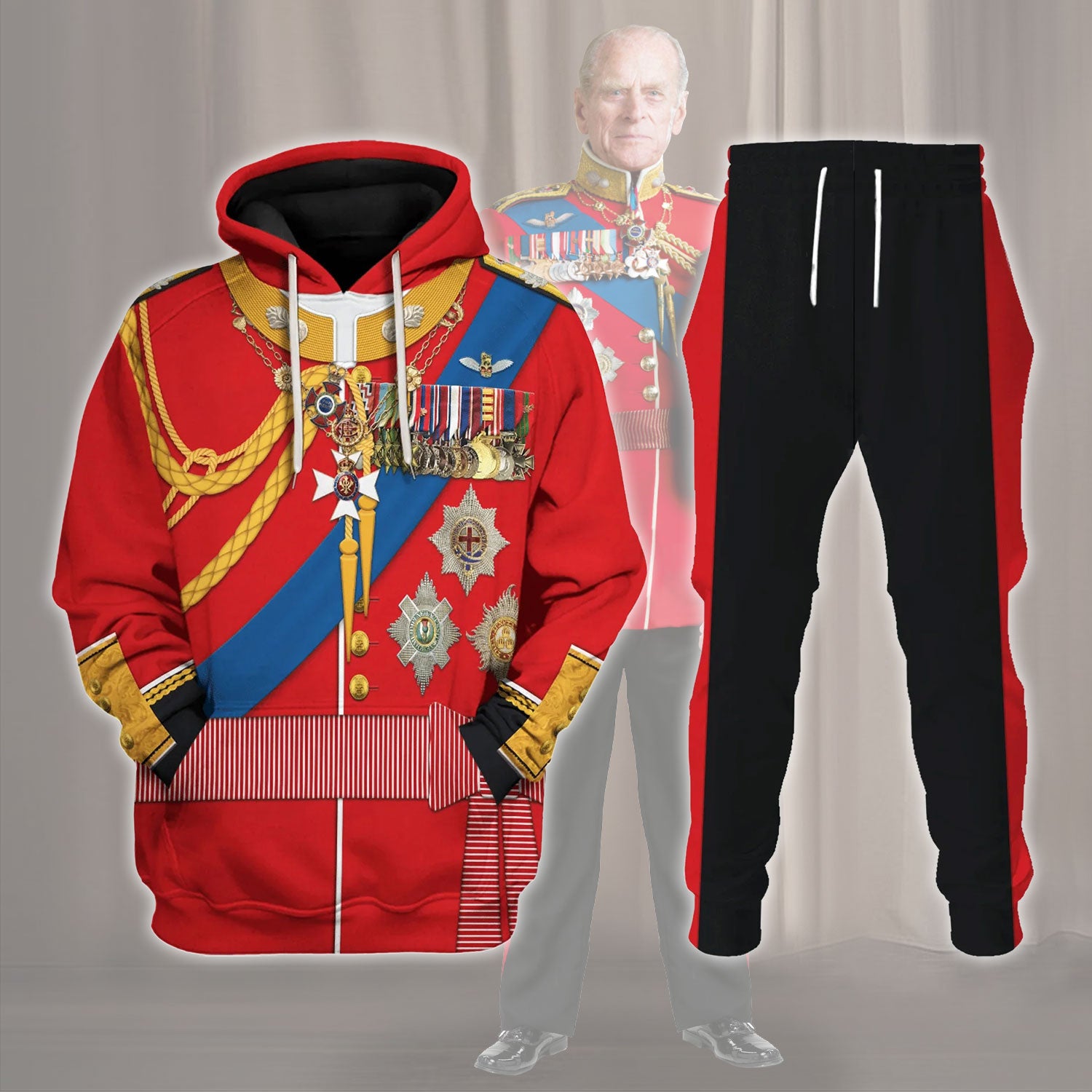 Gearhomie Prince Philip, Duke of Edinburgh Costume track suit 