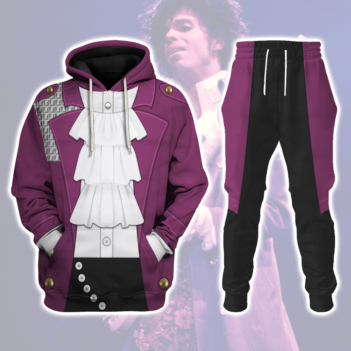 Gearhomie Purple Rain All-Over Print Unisex Pullover track suit 