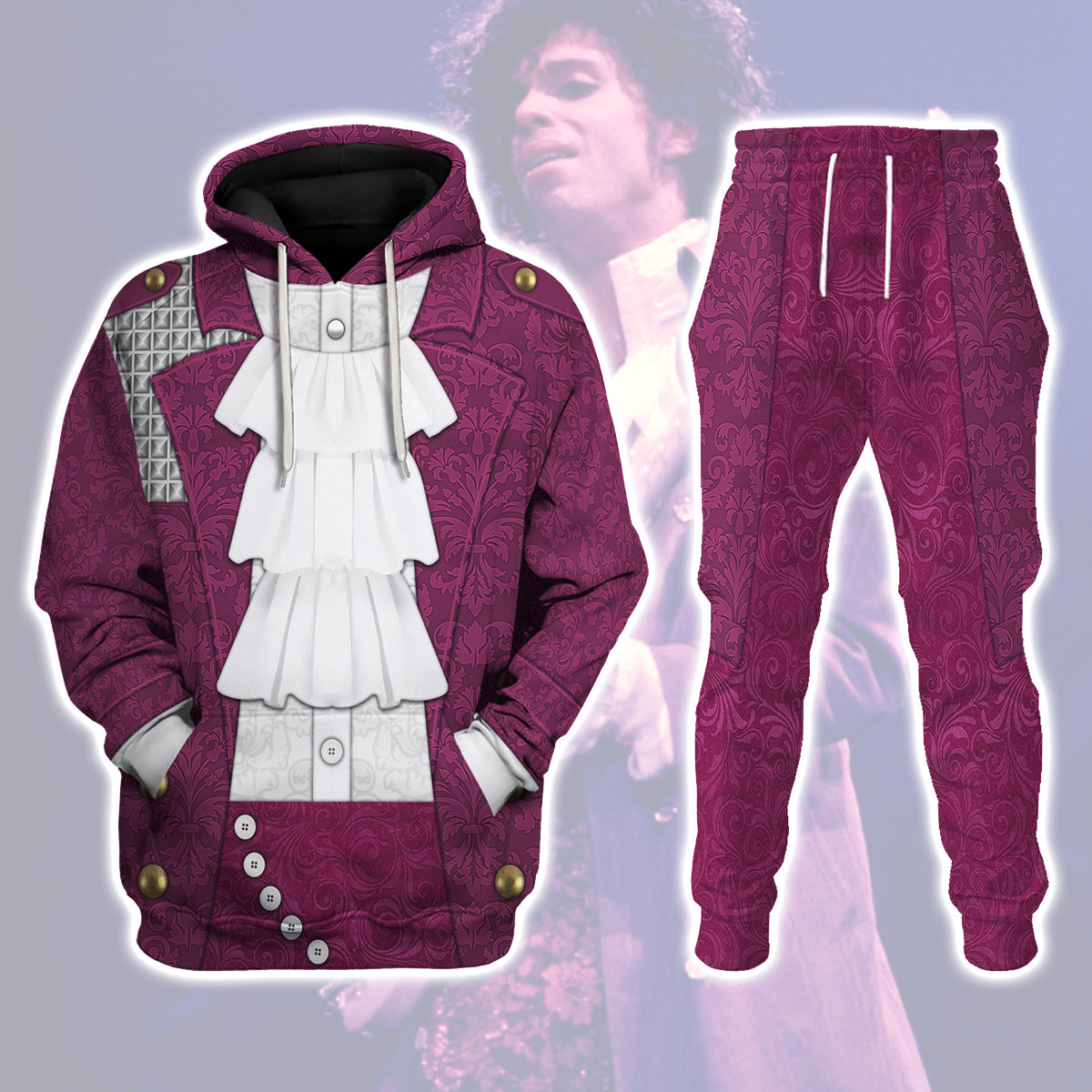 Gearhomie Purple Rain Costume Unisex Pullover track suit