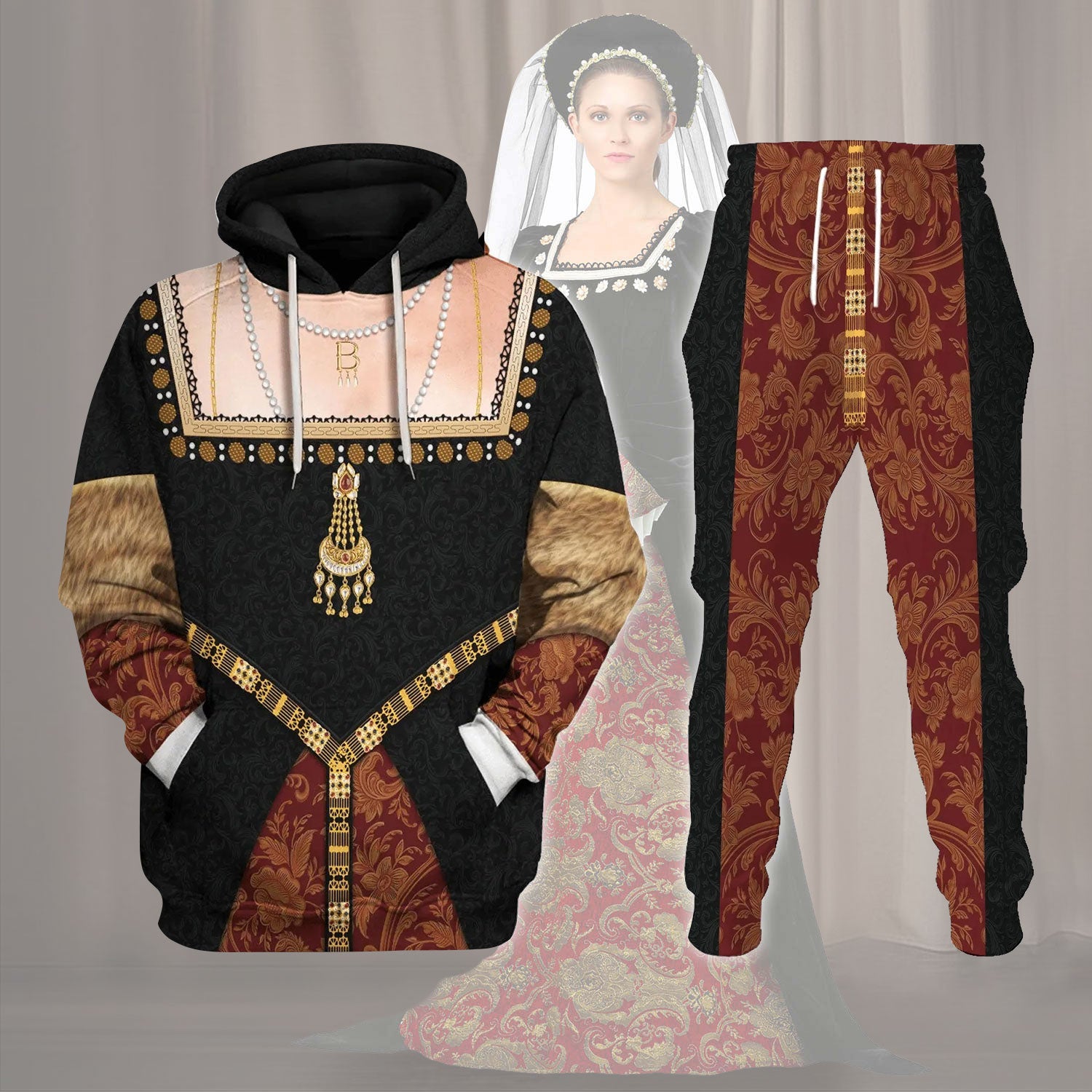 Gearhomie Queen Anne Boleyn Costume track suit