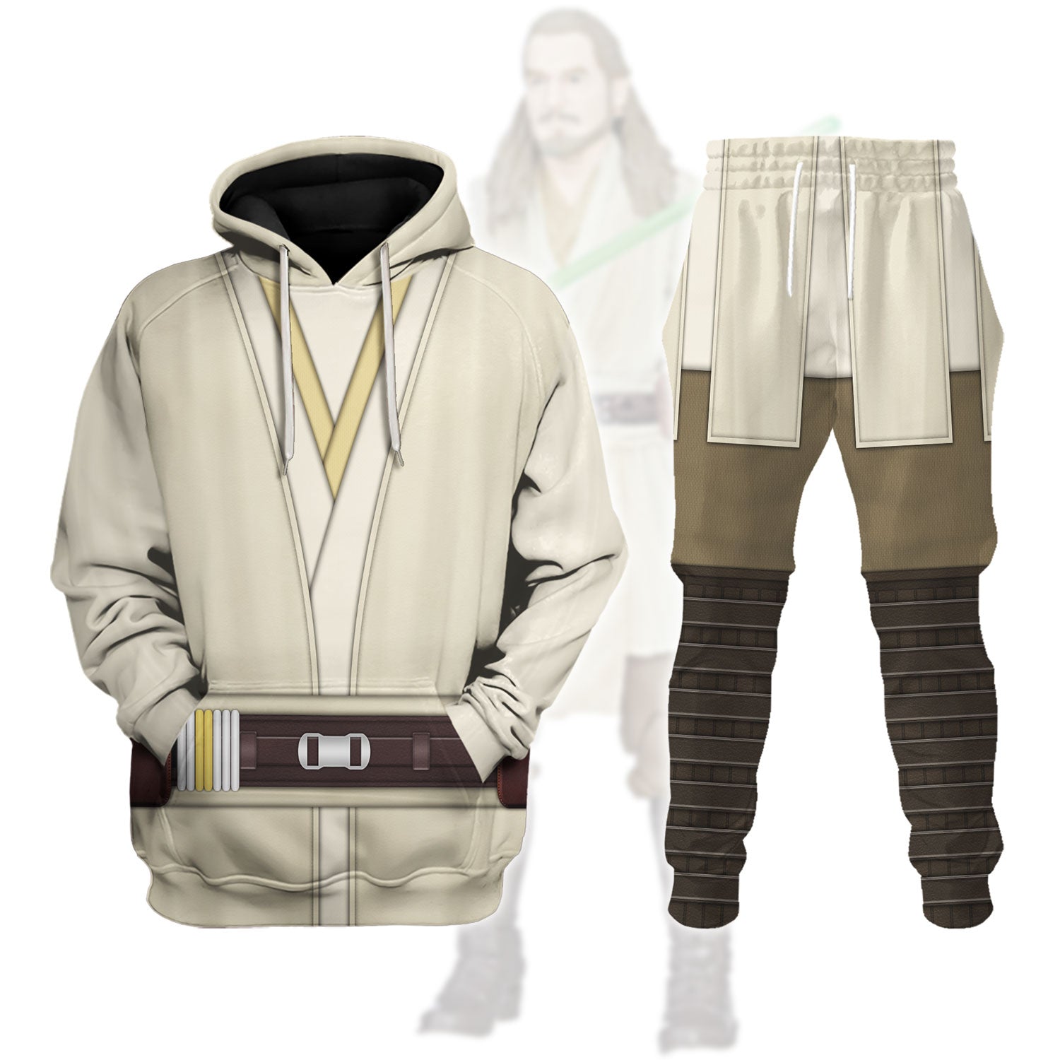 Gearhomie Qui-Gon Jinn's Jedi Robes Costume track suit