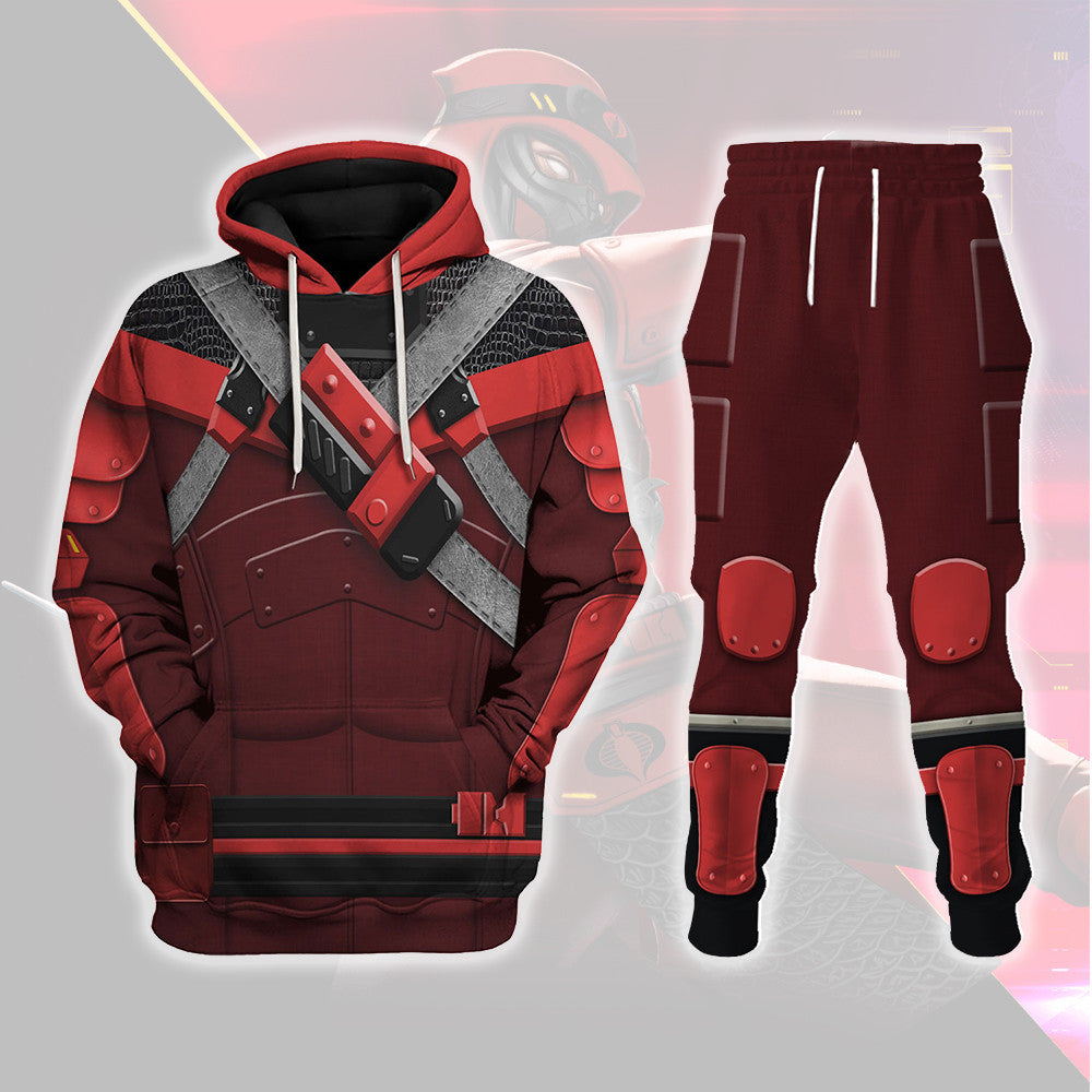 Gearhomie Red Ninja Viper Costumes track suit