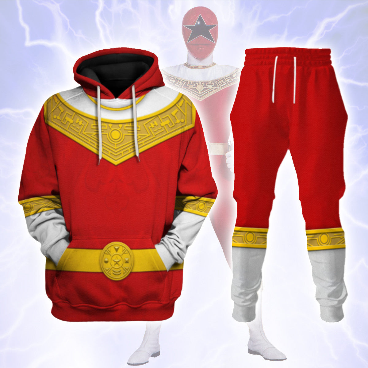 Gearhomie Red Power Rangers Zeo track suit